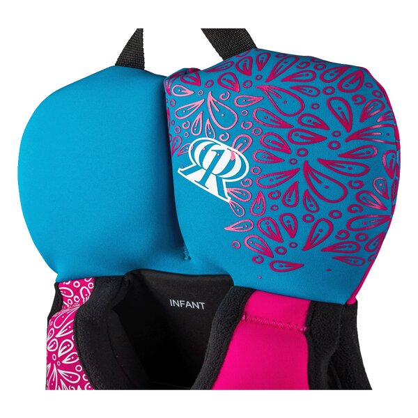 Ronix August Girl’s CGA Life Vest, Pink/Blue — Infant/Toddler up to 30 lb