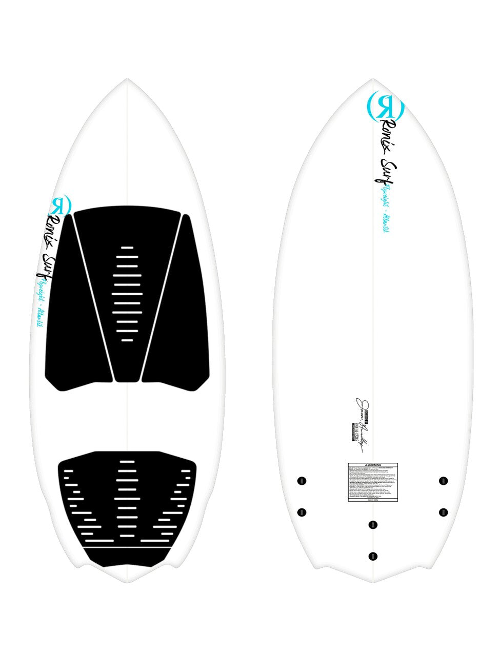 Ronix Flyweight - Atlantik Wakesurf Board - Glacier White / Blue
