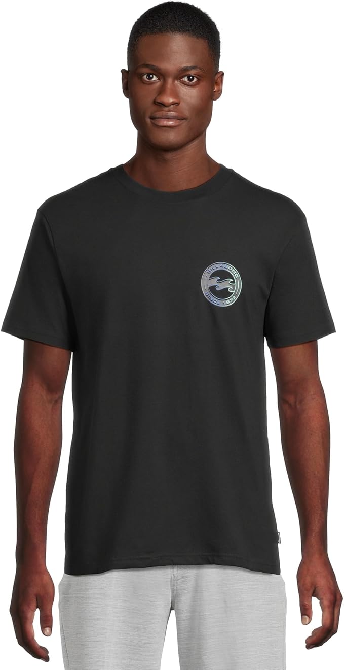 Billabong Men's Premium Short Sleeve Graphic Tee, Hallow Black