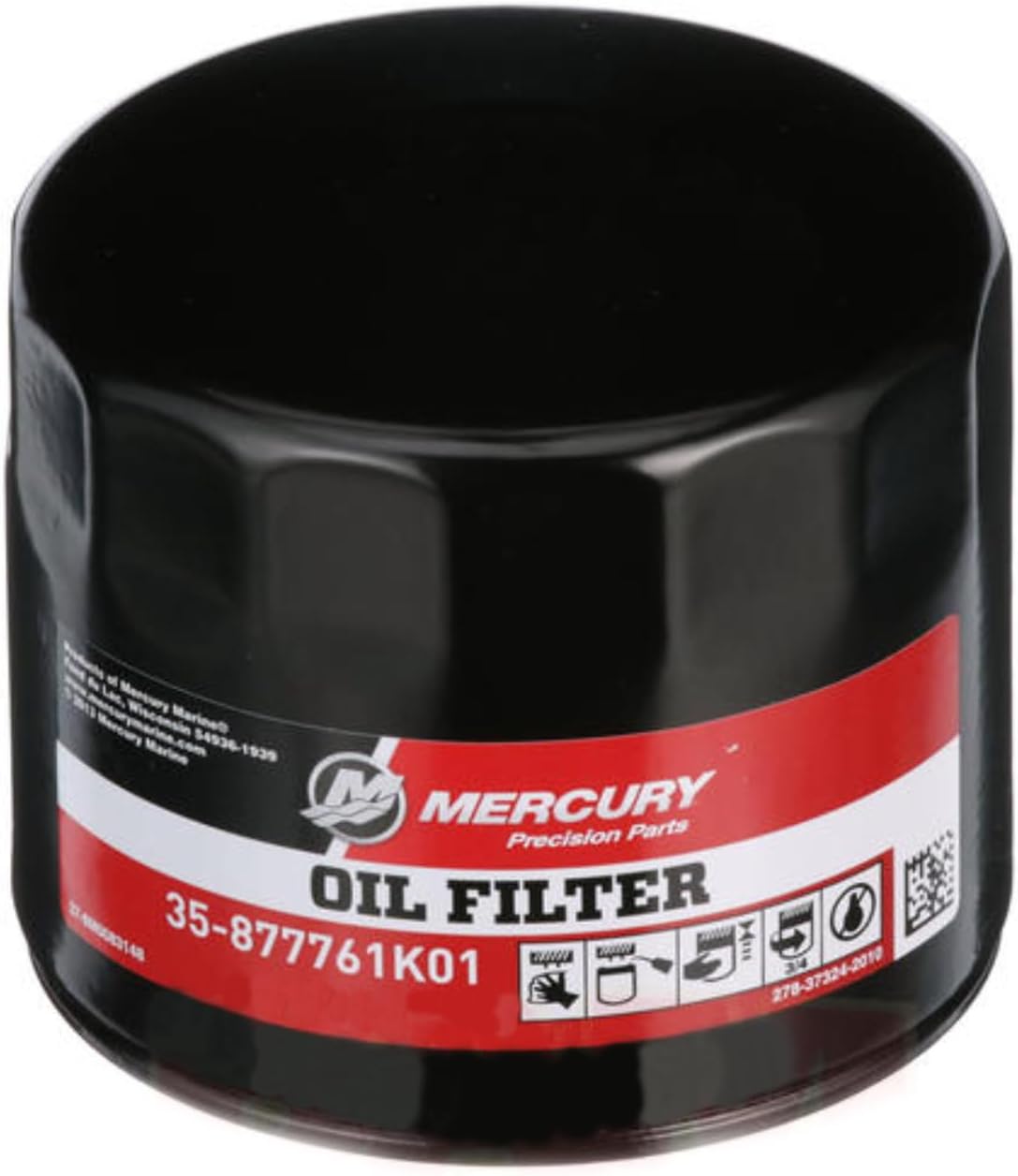 Mercury 877761K01 Spin-On Oil Filter for 75–150 HP FourStroke & 150 HP EFI Outboards