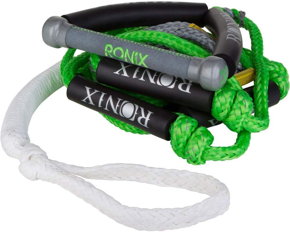 Ronix Bungee Surf Rope — 10″ handle, 25 ft, 5 sections Green