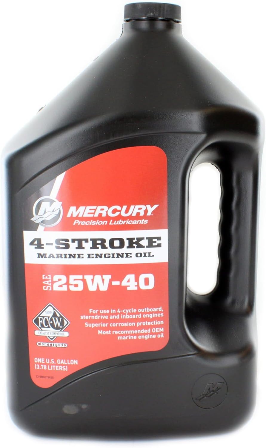 Mercury 4-Stroke 25w40 Conventional Oil | 1-Gallon 8M0078628