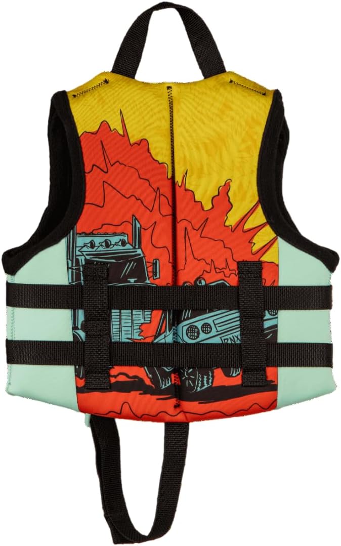 Ronix - Vision - Boy's CGA Life Vest - Blue/Orange/Yellow - Child (30-50lbs)