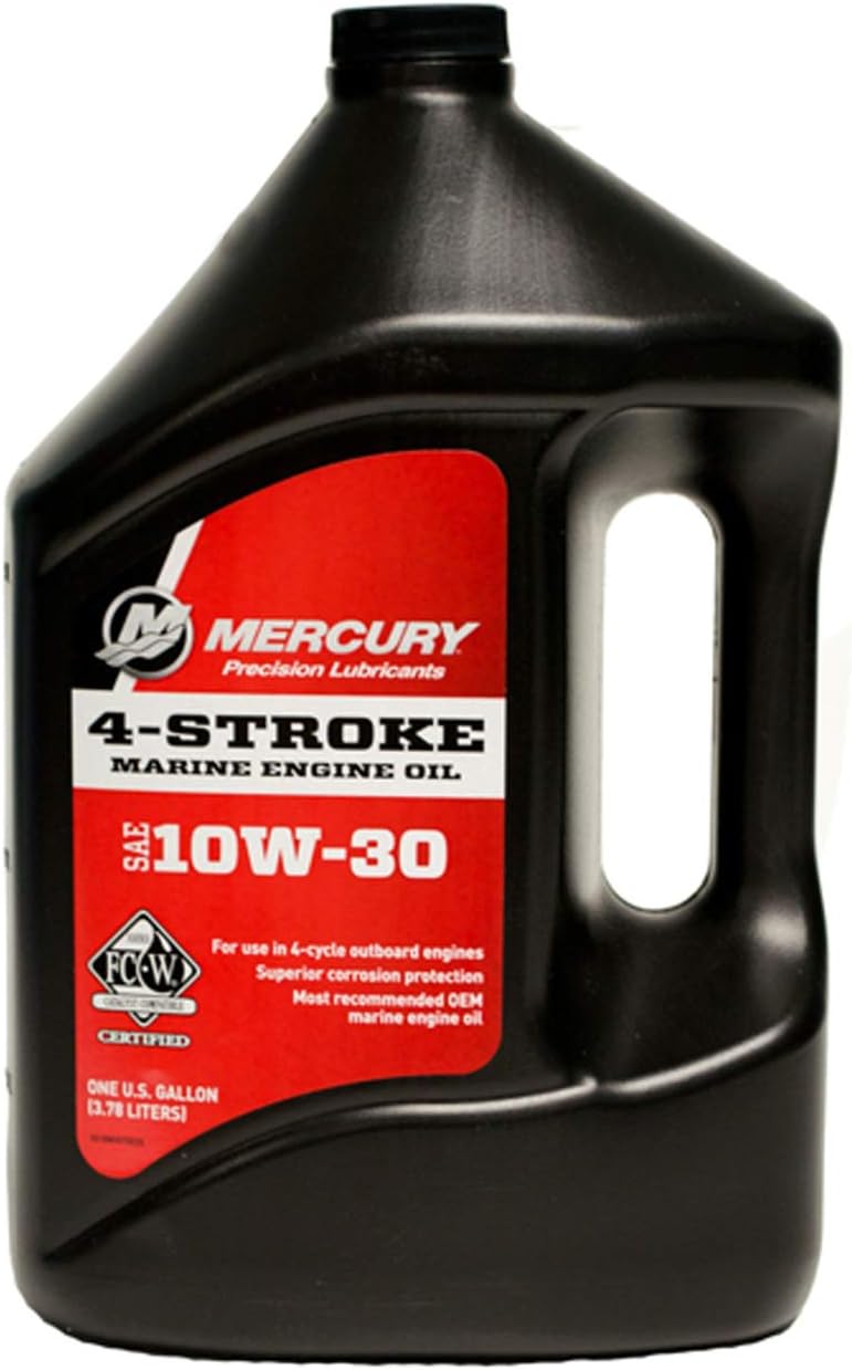 Mercury 4-Stroke Marine Engine Oil - Gallon, 10W-30 Mercury 4-Stroke Marine Engine Oil - Gallon, 10W-30