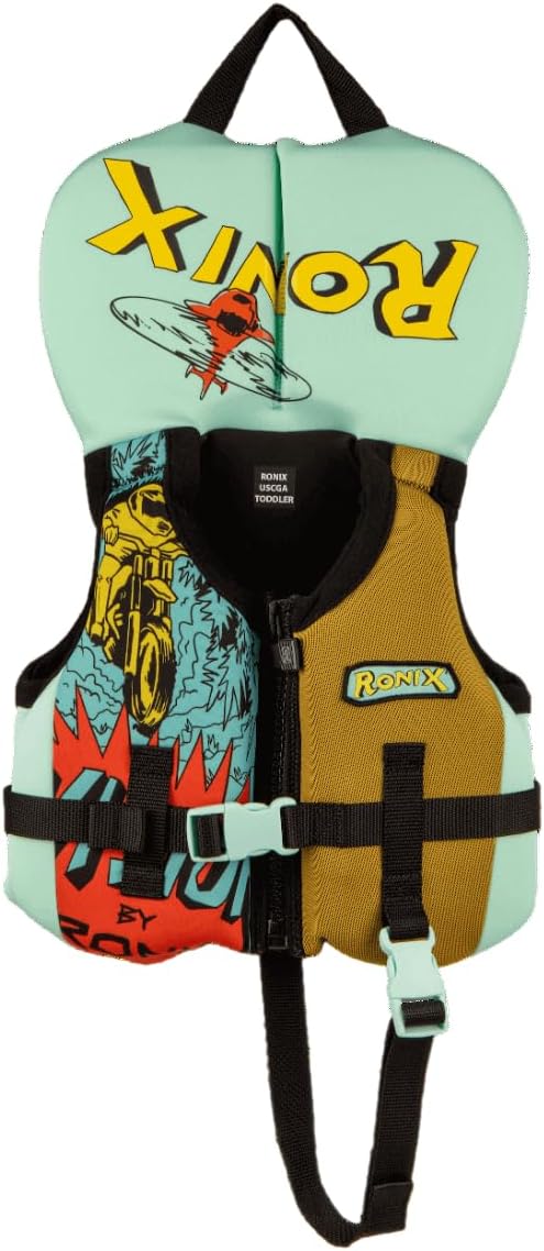 Ronix Vision toddler CGA life vest — blue/yellow up to 30 lbs Front
