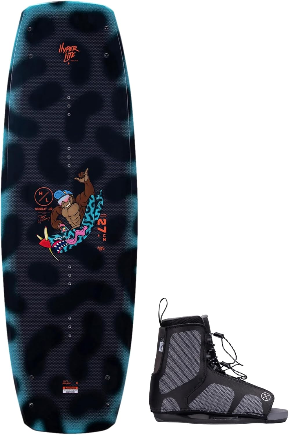 Hyperlite 120 Murray Jr Wakeboard w/Black Remix 4-8 Bindings