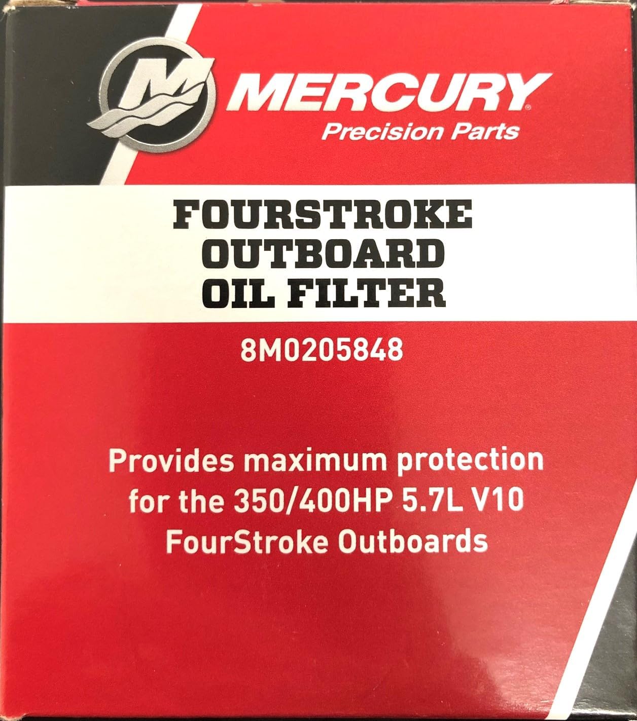 Mercury Quicksilver Oil Filter Four Stroke V10 Outboard 8M0205848