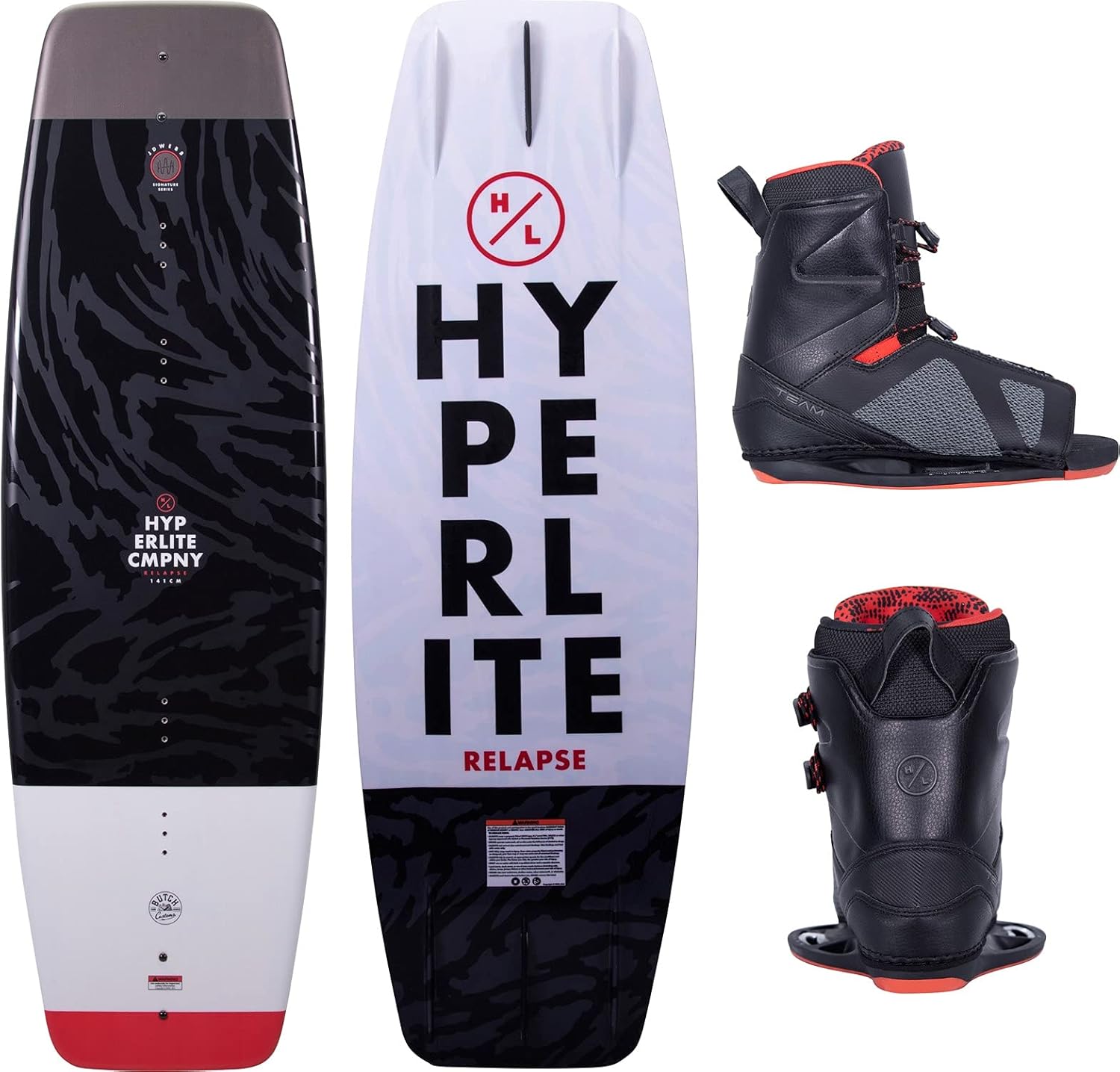 Hyperlite 141 Relapse Wakeboard Package with Team OT 7-10.5
