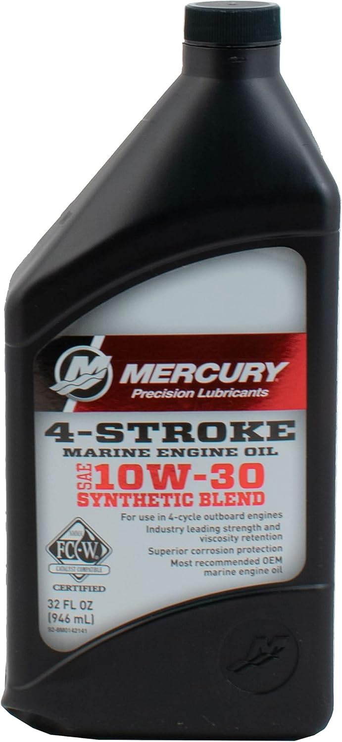 Mercury Marine/Mercruiser New OEM, 4-Stroke 10W30 Synthetic Oil 8M0142141