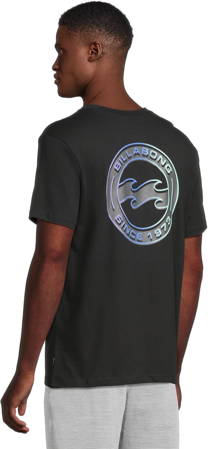Billabong Men's Premium Short Sleeve Graphic Tee, Hallow Black