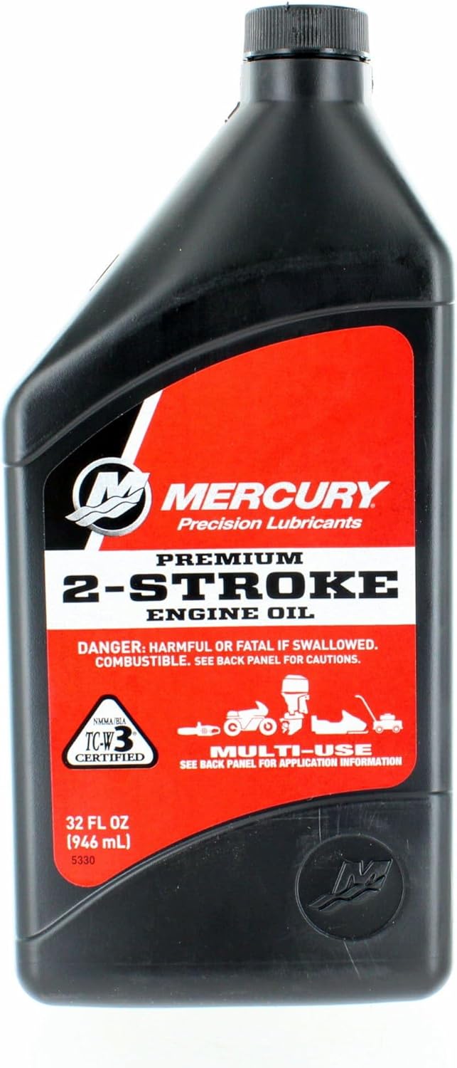 Mercury Marine Premium 2-Cycle Outboard Oil 92-858021K01 - 1 Quart