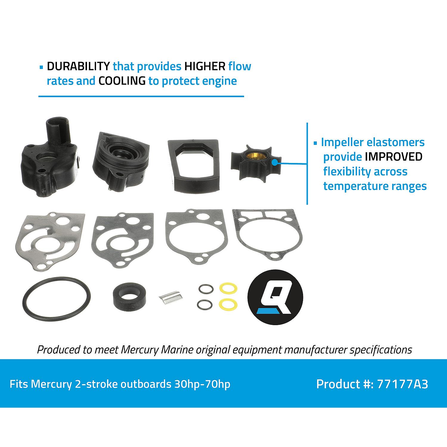 Quicksilver 77177A3 impeller close-up