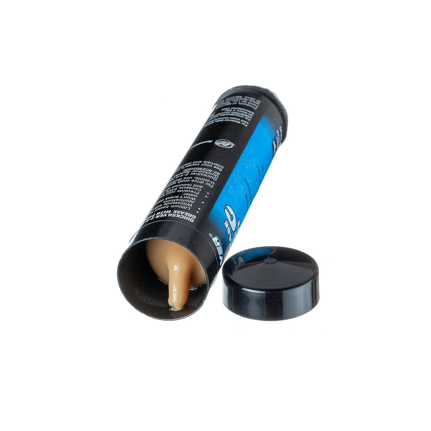Close-up of 2-4-C grease cartridge nozzle and cap, PTFE formula