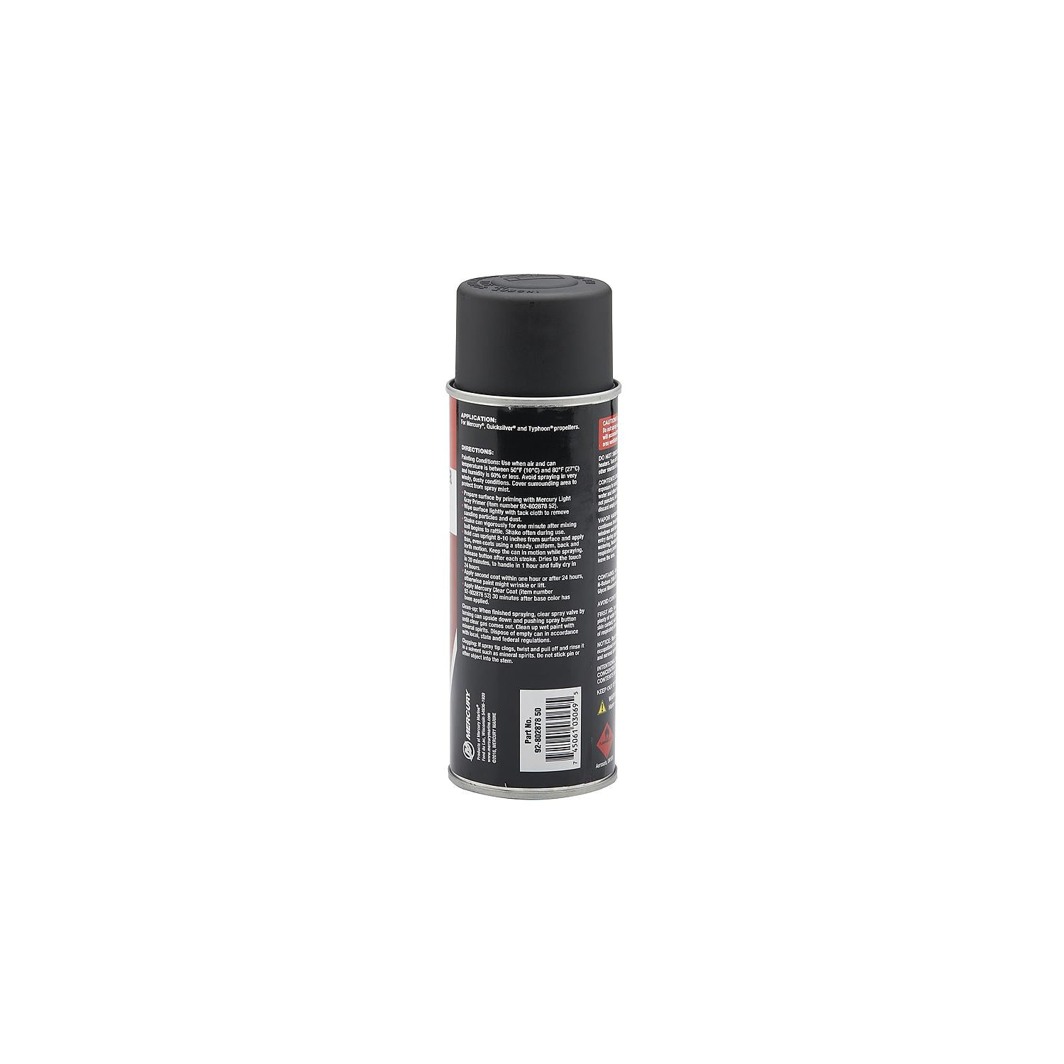Mercury 80287850 EDP black propeller spray paint — 12 oz can Back