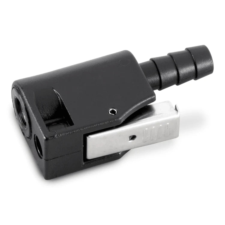 Sierra 18-80410-1 female engine side fuel hose connector for Mercury Mariner and Tohatsu outboard fuel systems Angle