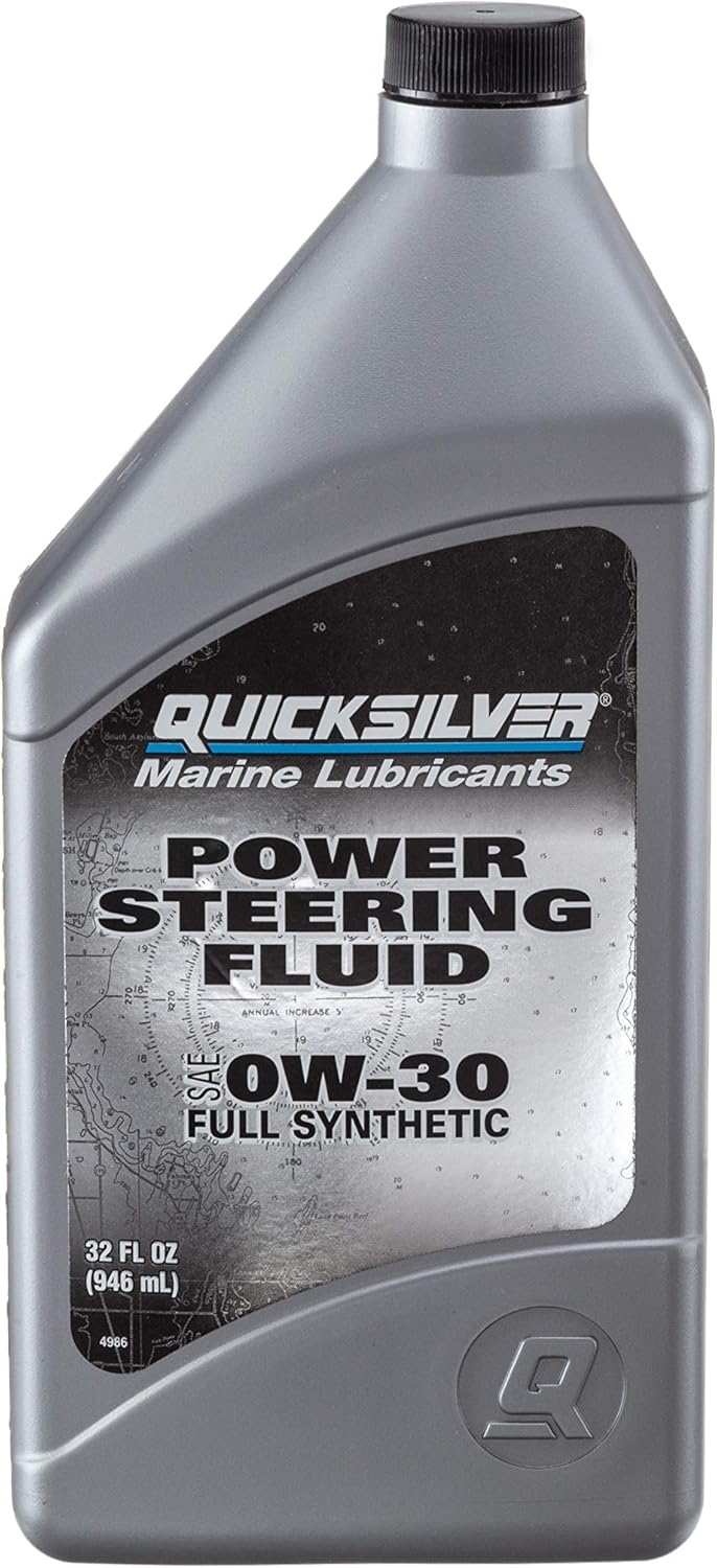 Quicksilver 858077Q01 0W-30 Full Synthetic Power Steering Fluid, 32 oz