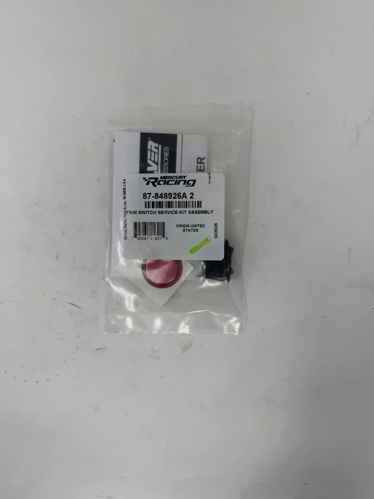 Mercury 848926A2 trim switch service kit label view