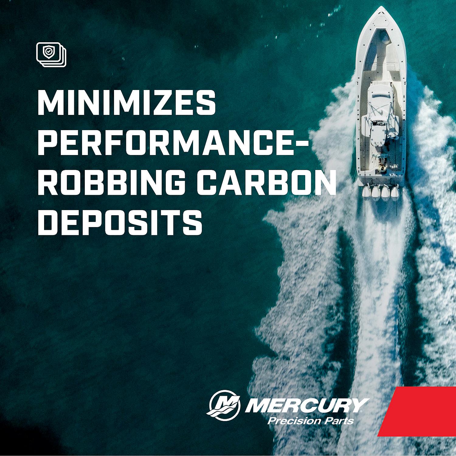 Mercury Premium Plus TC-W3 2-stroke synthetic blend marine engine oil 1 gallon 858027K01 Minimize Carbon Deposits