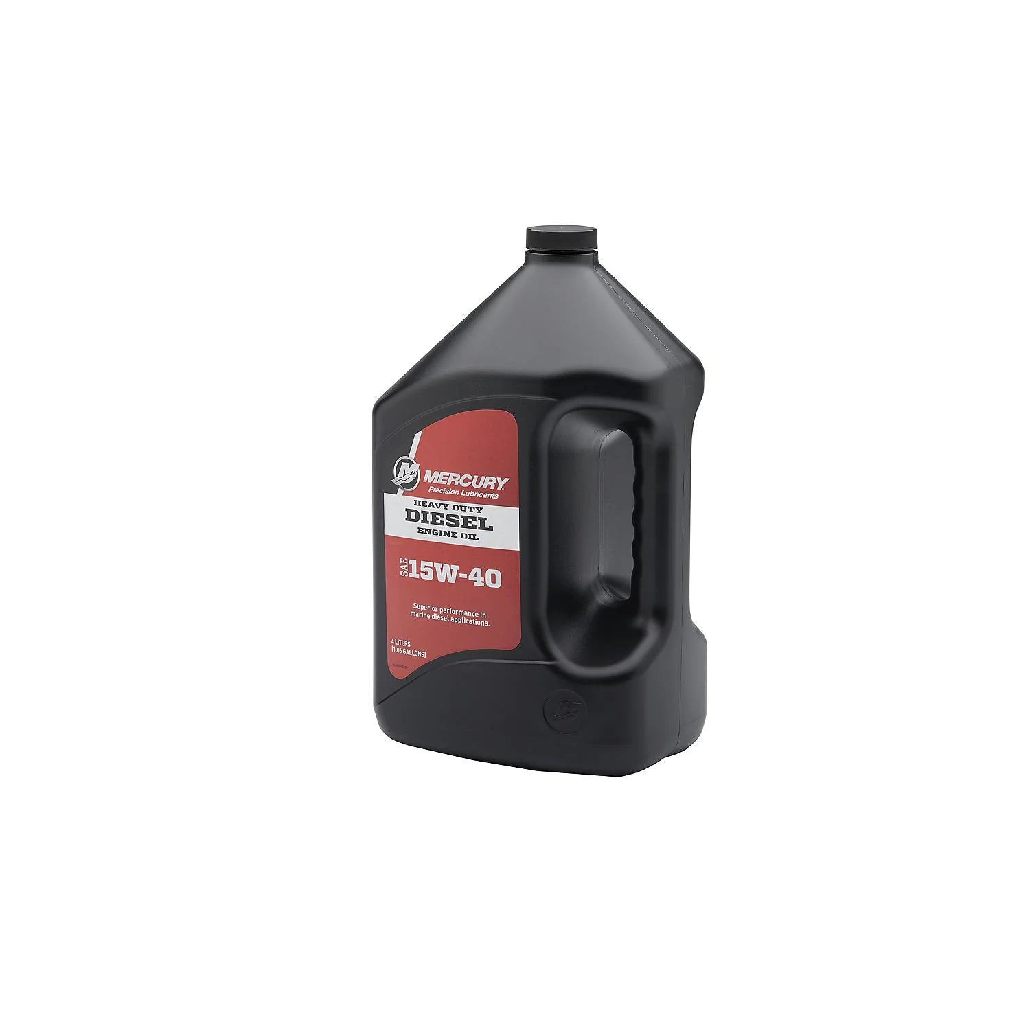 Mercury MerCruiser 15W-40 diesel engine oil, part 858042K01 Angle