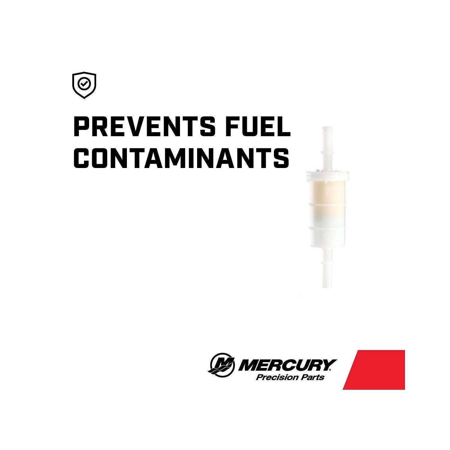 Mercury in-line fuel filter for select 30-400hp FourStroke outboards 879885K Prevents