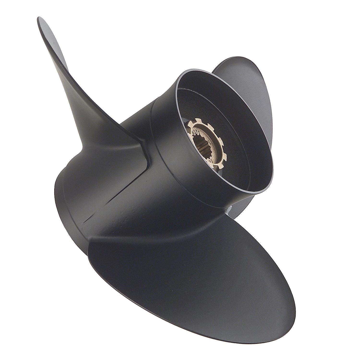 Mercury 897748A11 Black Max 3-Blade Aluminum Propeller, 9.5" Dia. X 8" Pitch, Right Hand Rotation