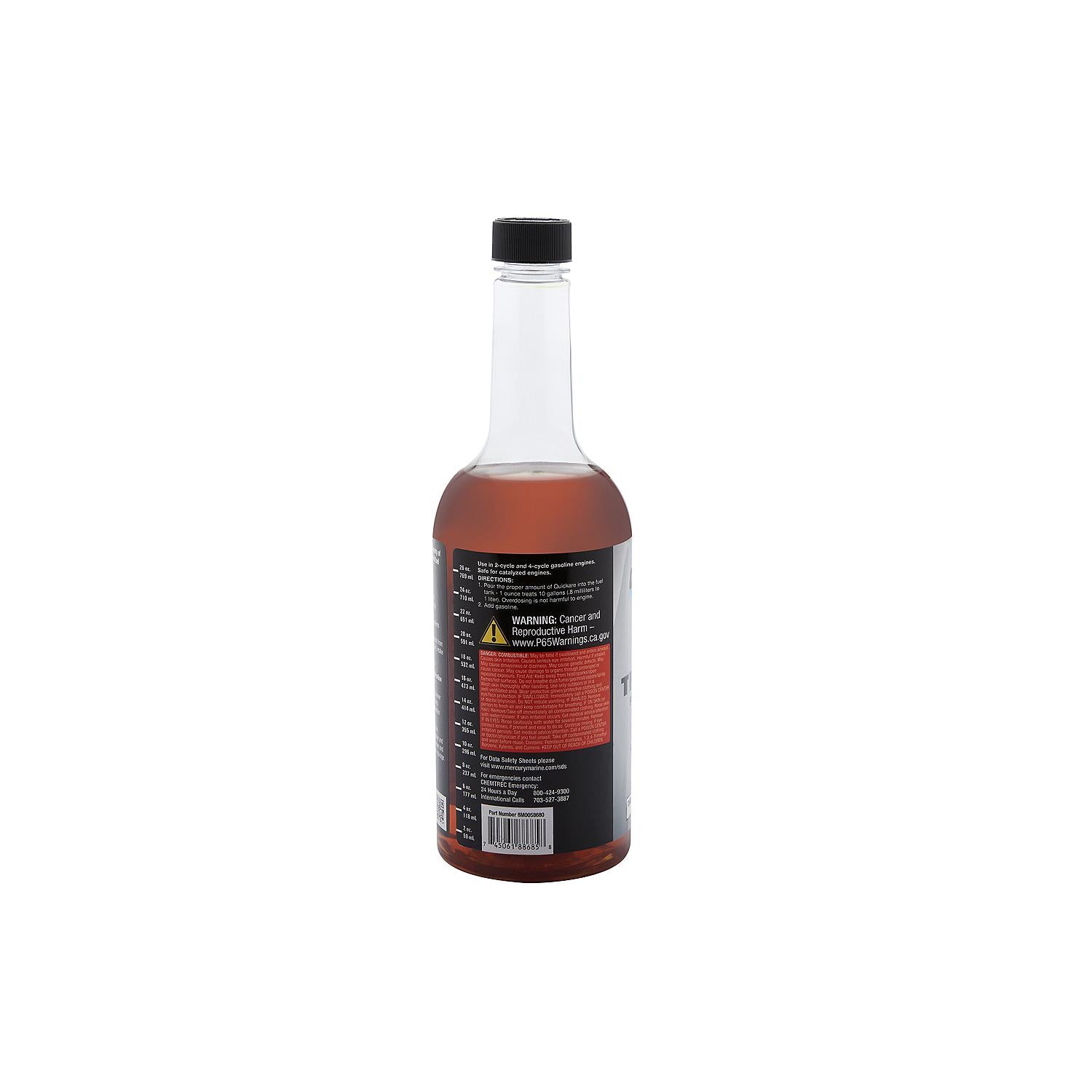 Quicksilver 8M0058680 Quickare 32 ounce fuel treatment additive for 2-cycle and 4-cycle gasoline engines back