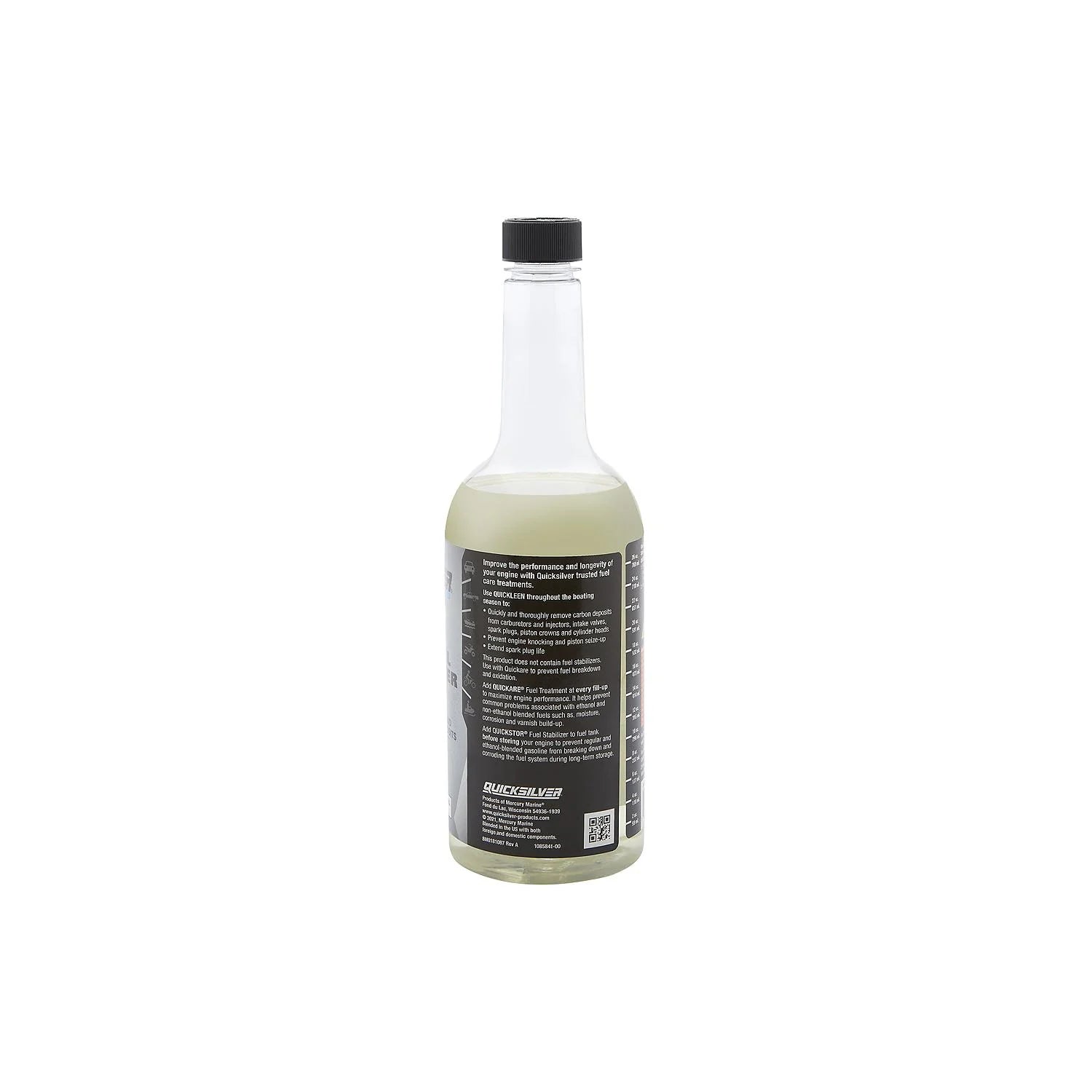 Quicksilver Quickleen engine and fuel system cleaner 32 oz bottle, part 8M0058681 Right Side