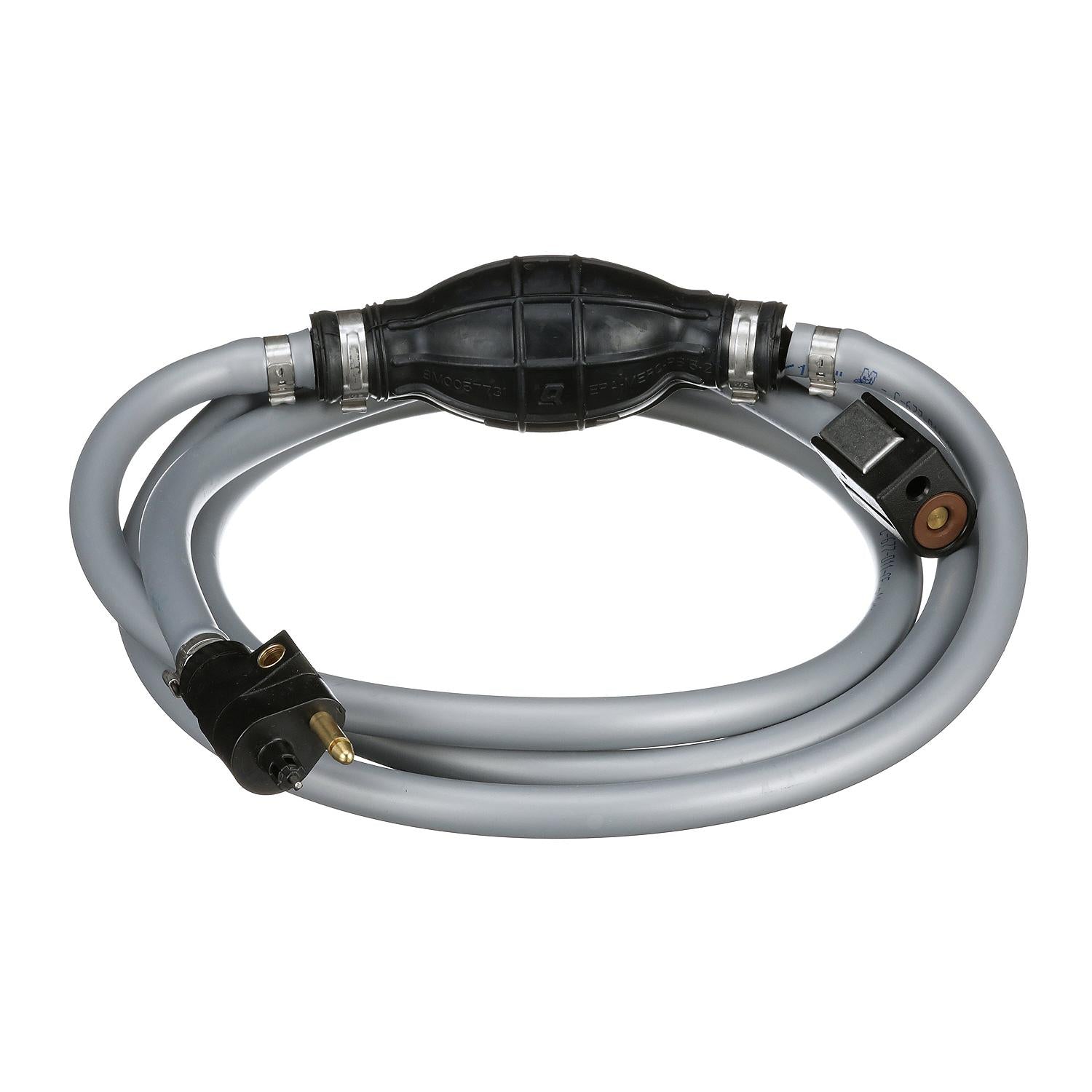 Mercury 8M0061894 8-foot gray fuel line assembly with inline primer bulb and quick disconnect connectors
