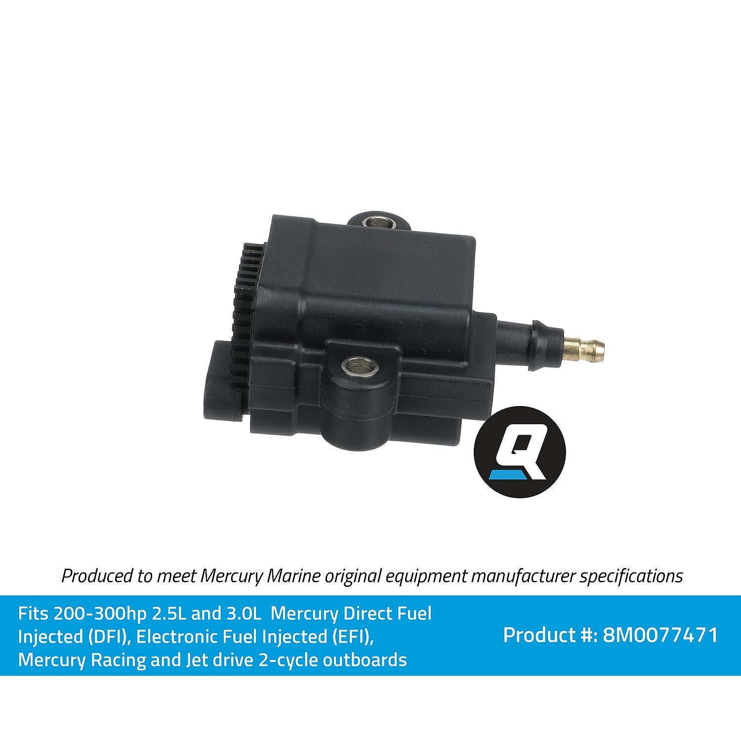 Quicksilver 8M0077471 ignition coil for Mercury Mariner OptiMax DFI EFI 2-stroke outboards facts