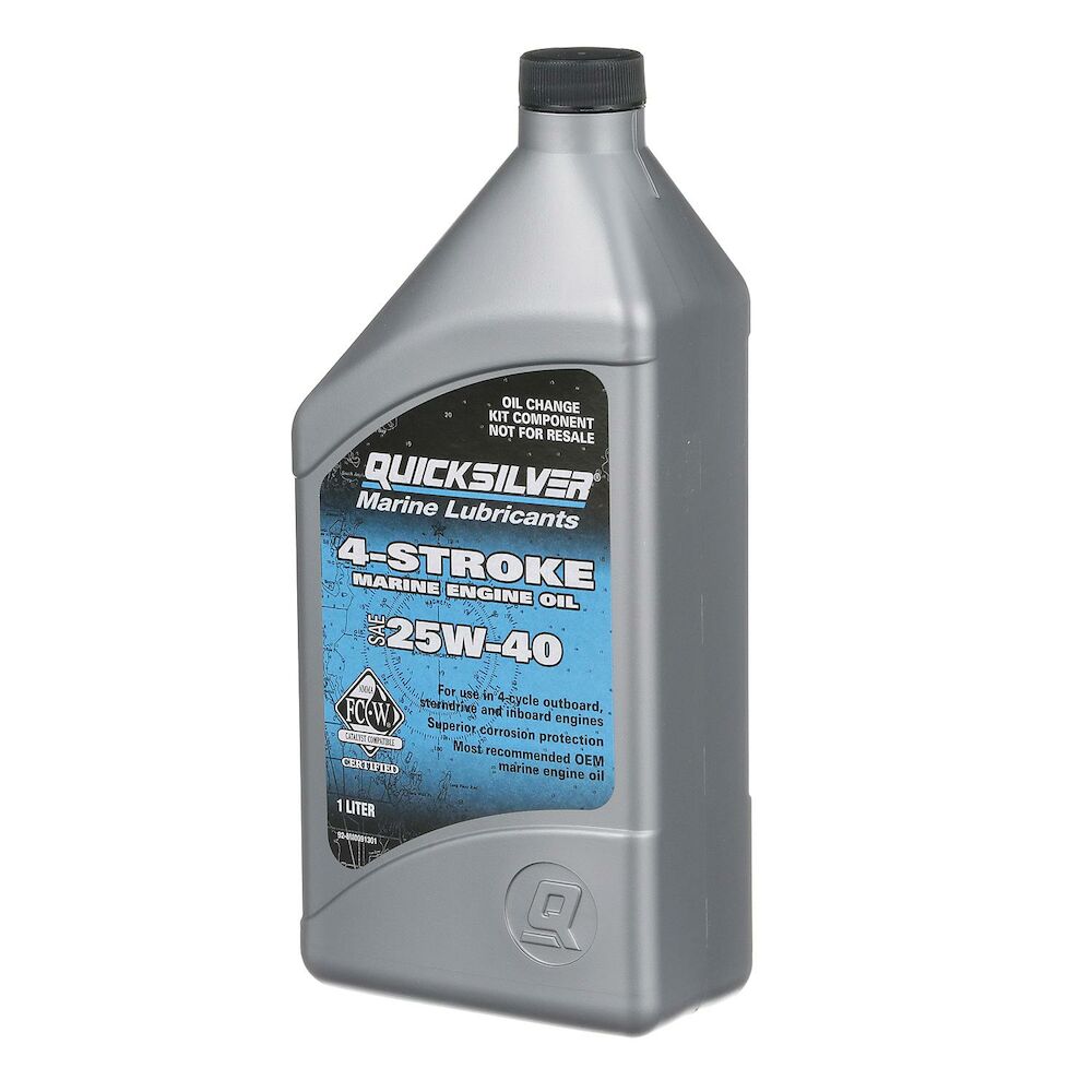 Quicksilver 8M0081911 25W-40 oil change kit for Mercury 25-30 HP EFI outboards - view 2