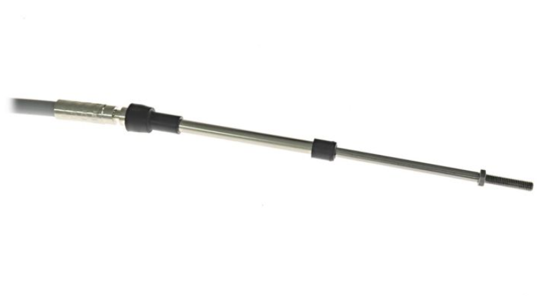 Mercury 8M0082489 Platinum Plus Gen I 16 foot throttle and shift cable for mechanical marine controls Closeup