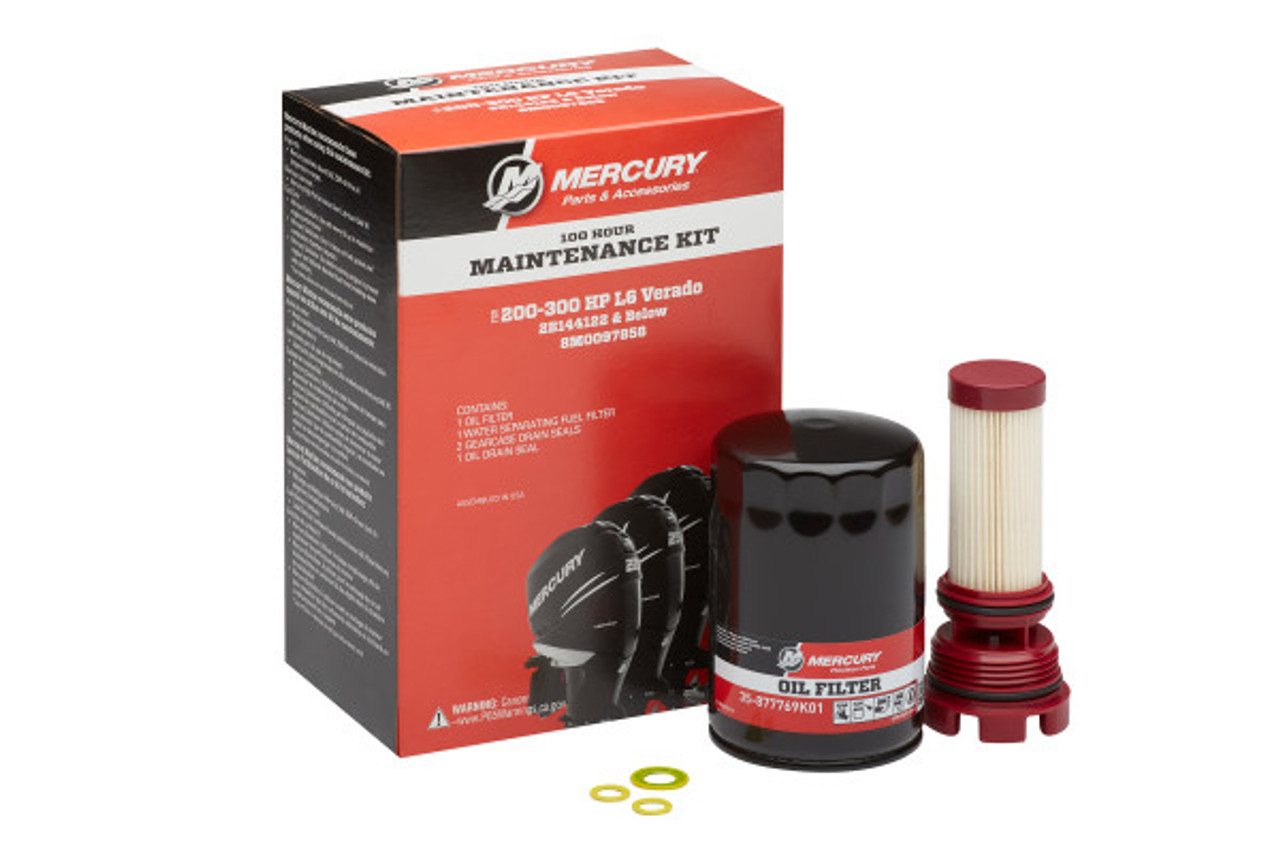 Mercury OEM 100 Hour Maintenance Kit for L6 Verado FourStroke Outboard 8M0097858