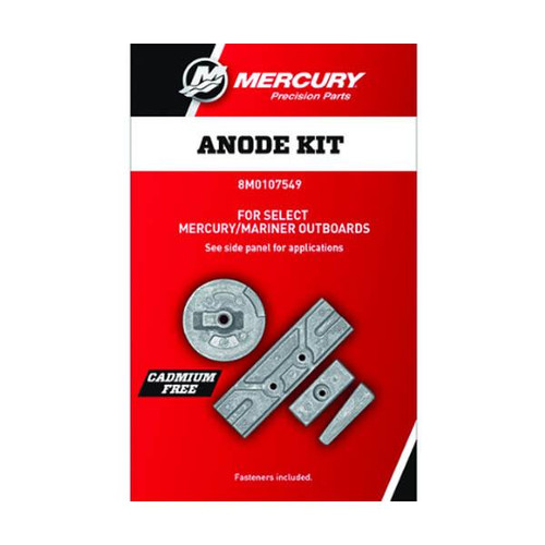 Mercury OEM Anode Kit (Alum) for select Mercury/Mariner 75-115 & 150 HP Outboards 8M0107549