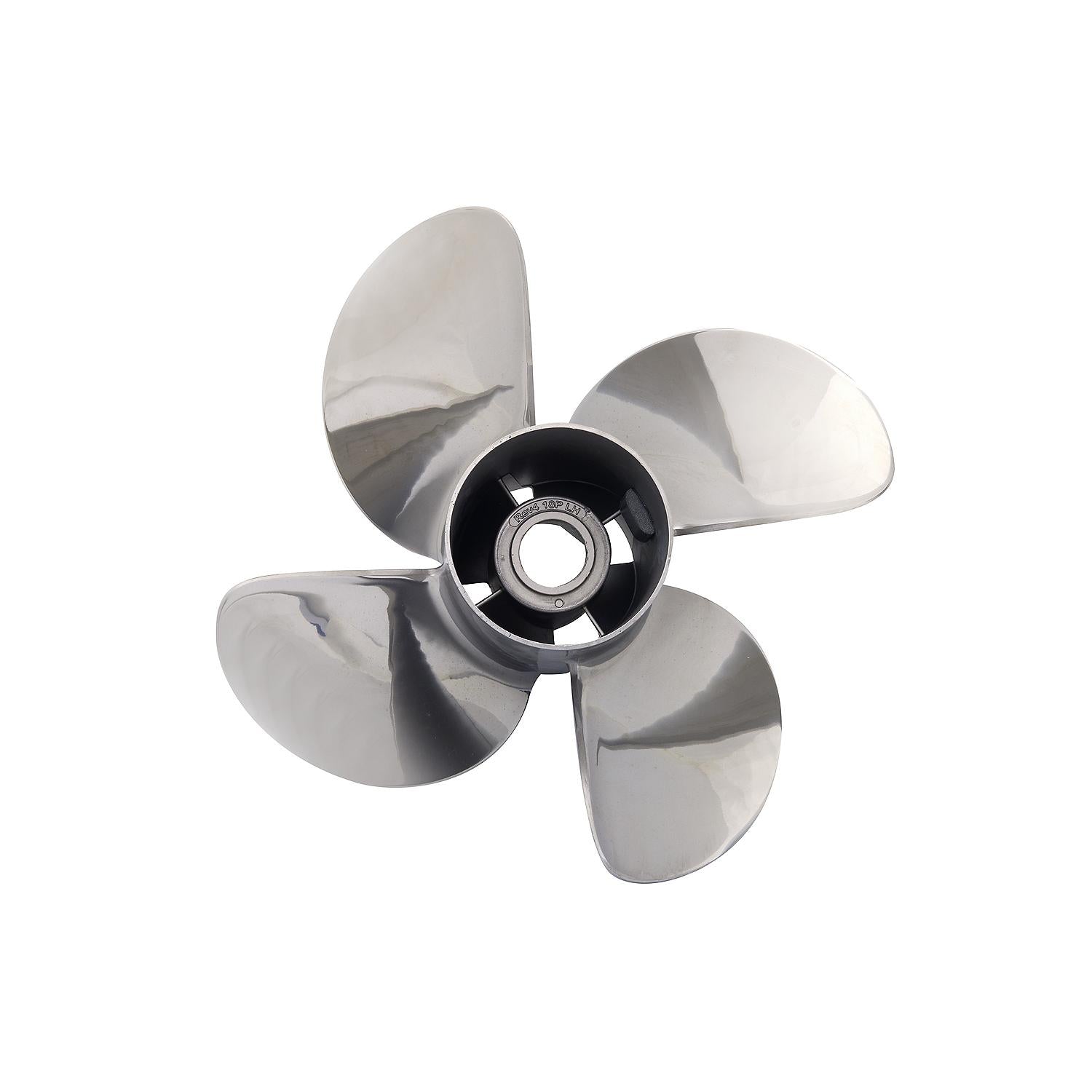 Mercury 8M0151326 Revolution 4 4-Blade Stainless Steel Propeller, 14.6" Dia. X 23" Pitch, Left Hand Rotation