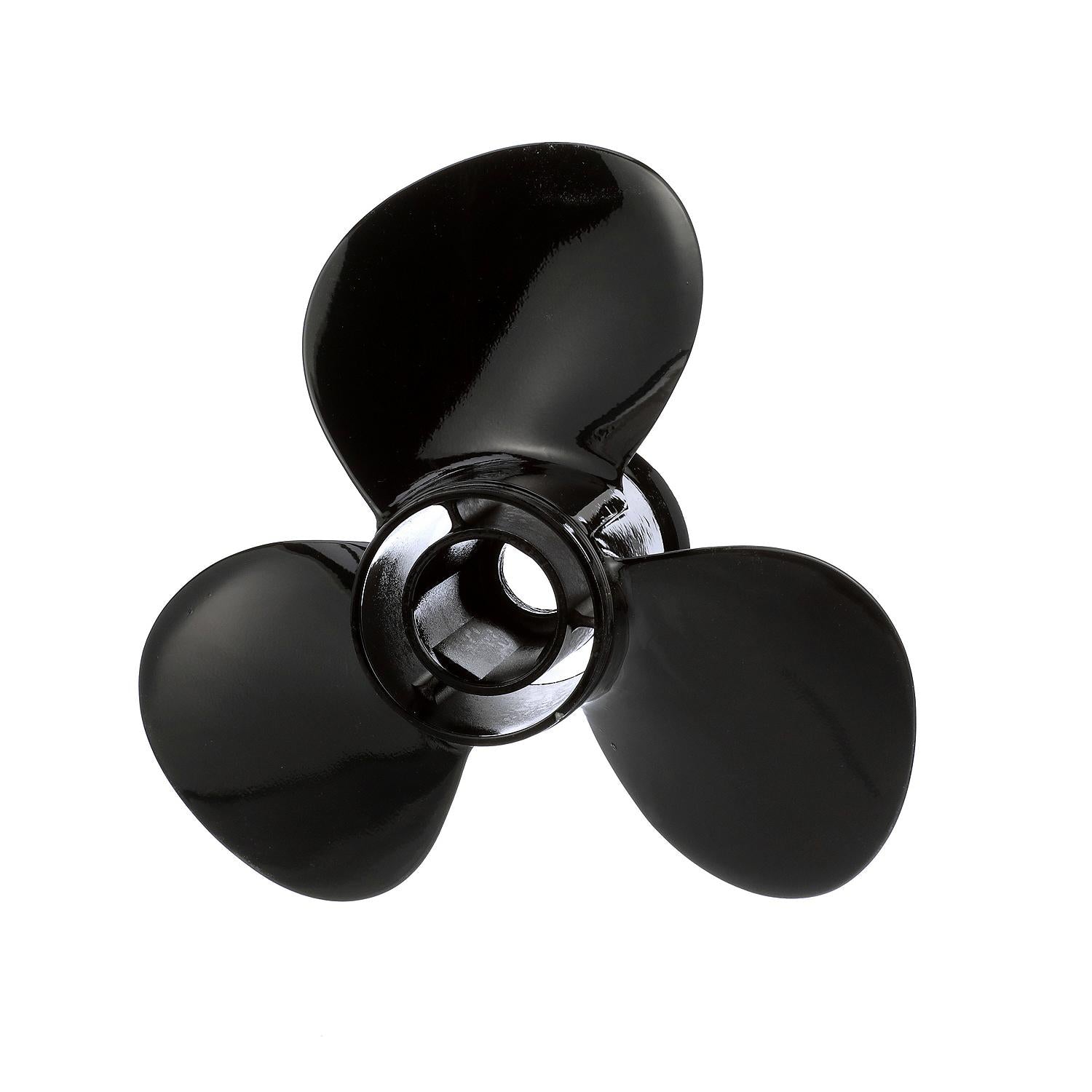 Mercury 8M0151356 Black Max XC 14x11 RH 3 blade aluminum propeller with Flo-Torq SSR hub kit Front