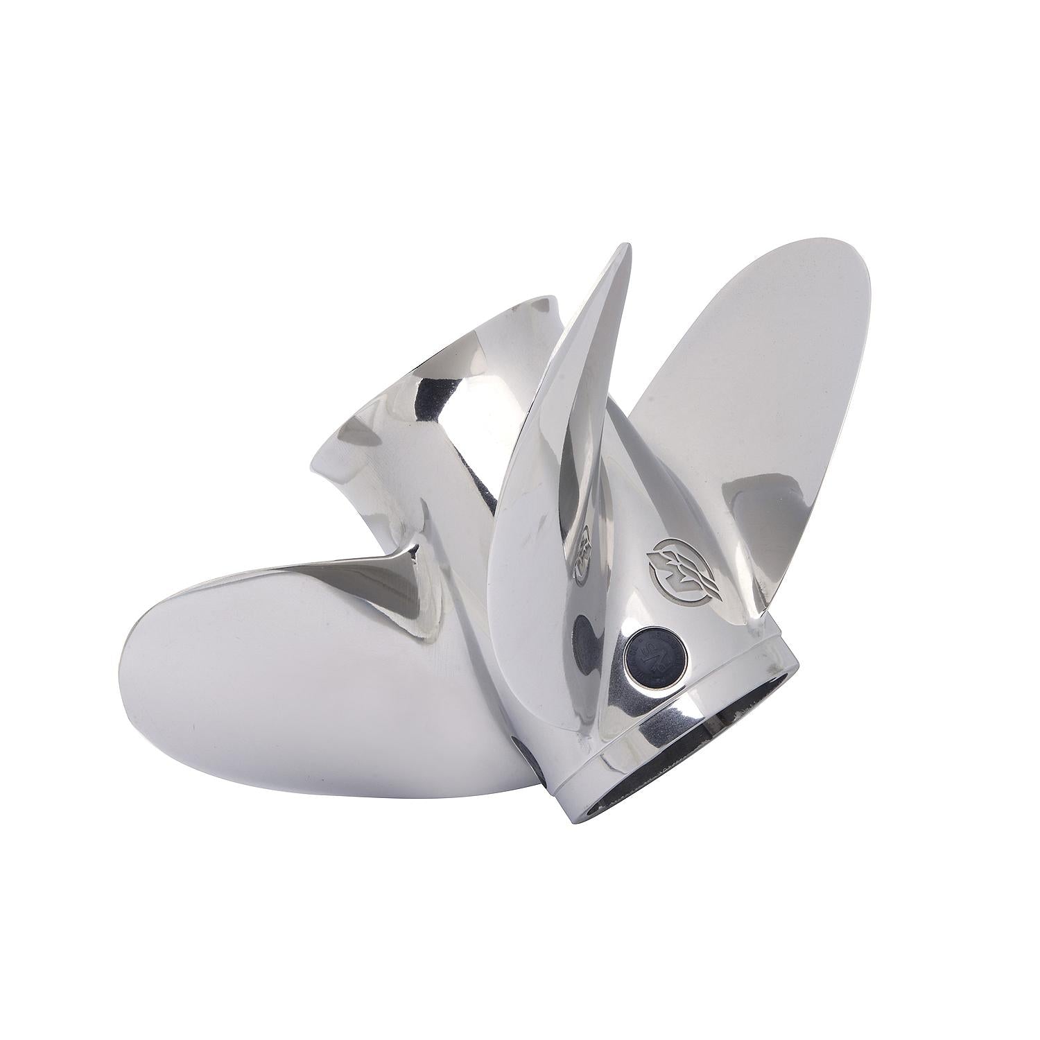 Mercury 8M0151364 Spitfire X7 4-Blade Stainless Steel Propeller, 12.8" Dia. X 21" Pitch, Right Hand Rotation