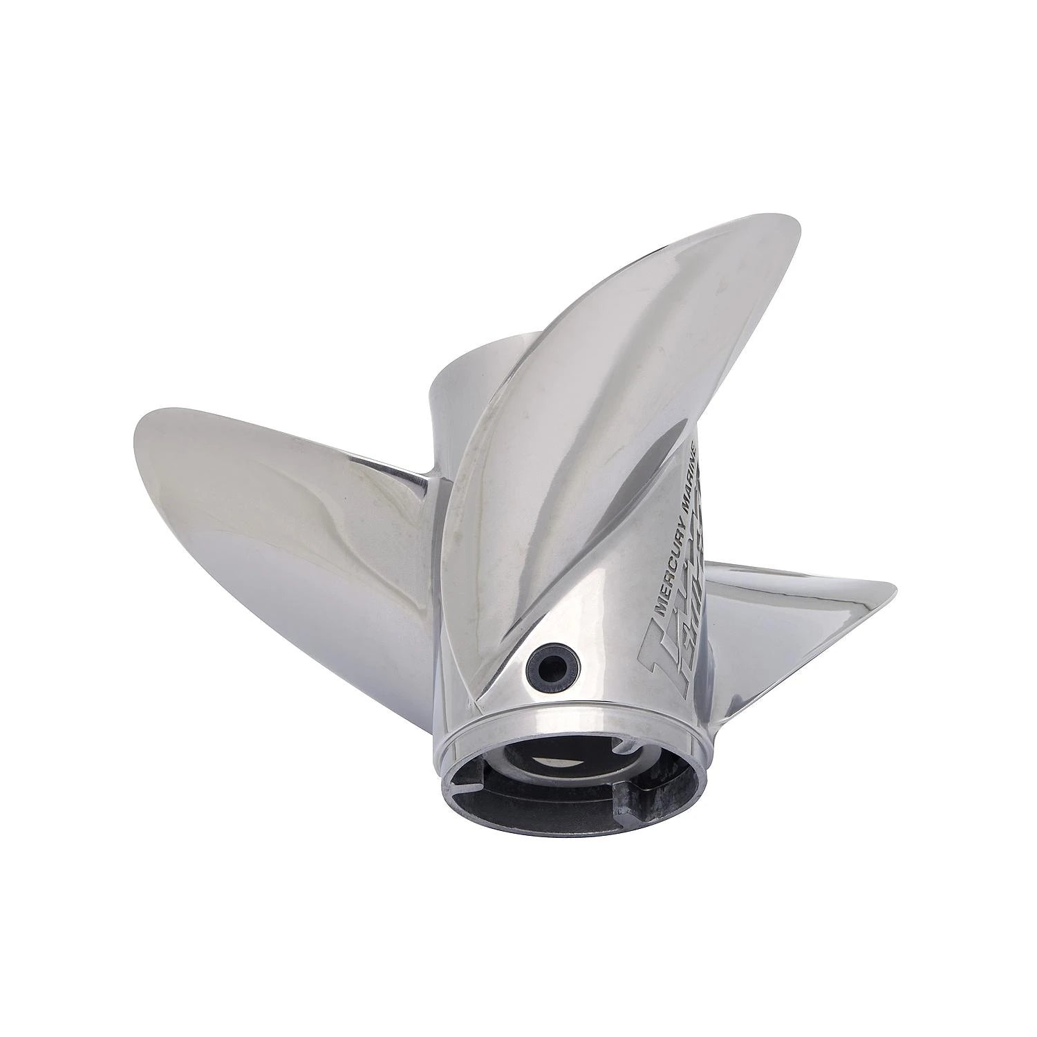 Mercury 8M0151386 Tempest Plus 3-Blade 14.6x25 RH Stainless Steel Propeller Side