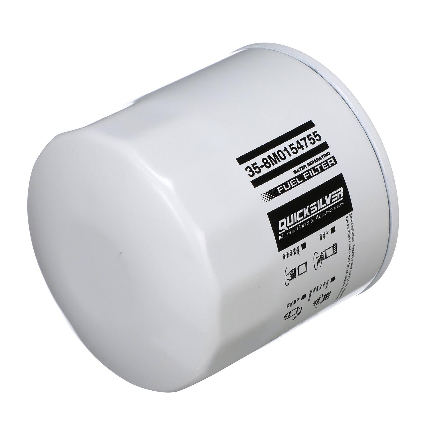 Quicksilver 8M0154755 Water Separating Fuel Filter for 115HP+ Marine Engines Top