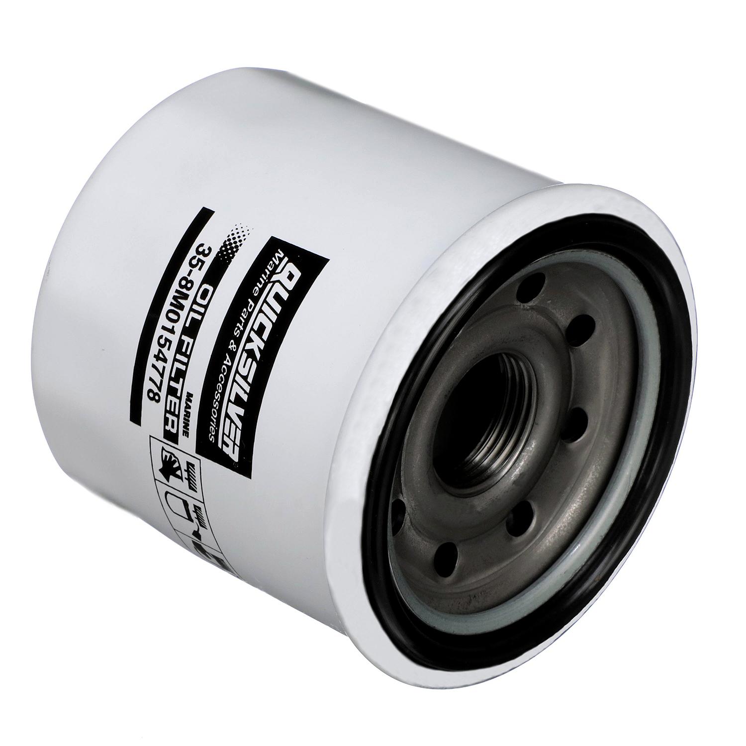 Quicksilver 8M0154778 20 micron oil filter for Honda BF8 to BF50 outboards right angle