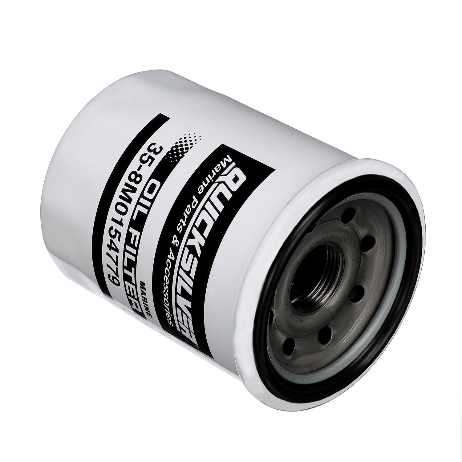Quicksilver 8M0154779 20 micron oil filter for Honda BF Series 75-225HP outboards right angle