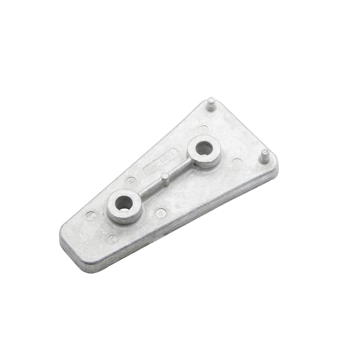 Mercury 8M0177453 aluminum gearcase anode for 7.6L V12 600HP Verado and 500HP SeaPro outboards Angle