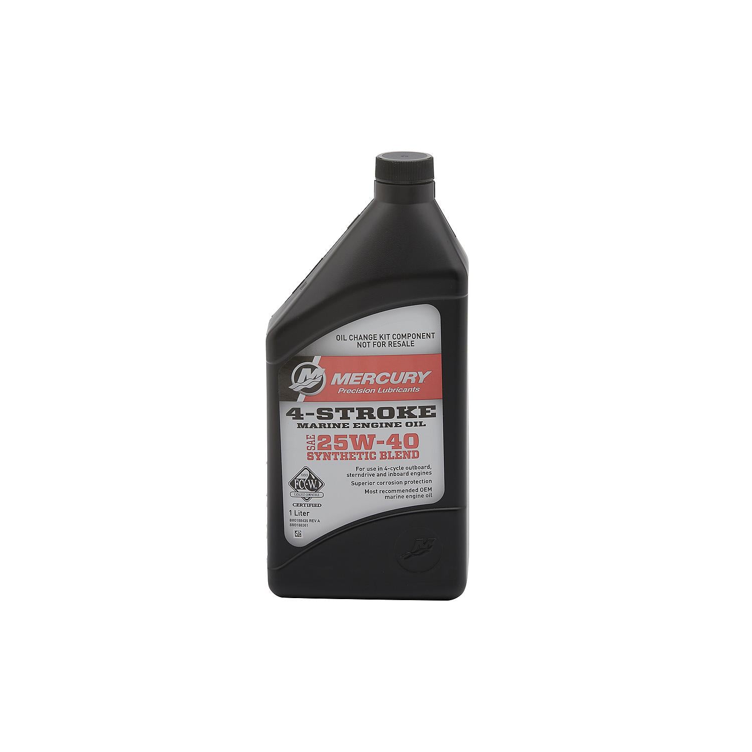 Mercury 8M0188359 25W-40 Oil Change Kit for L6 Verado 200–400 HP with Filter, Seal, Drip Tray, and Instructions