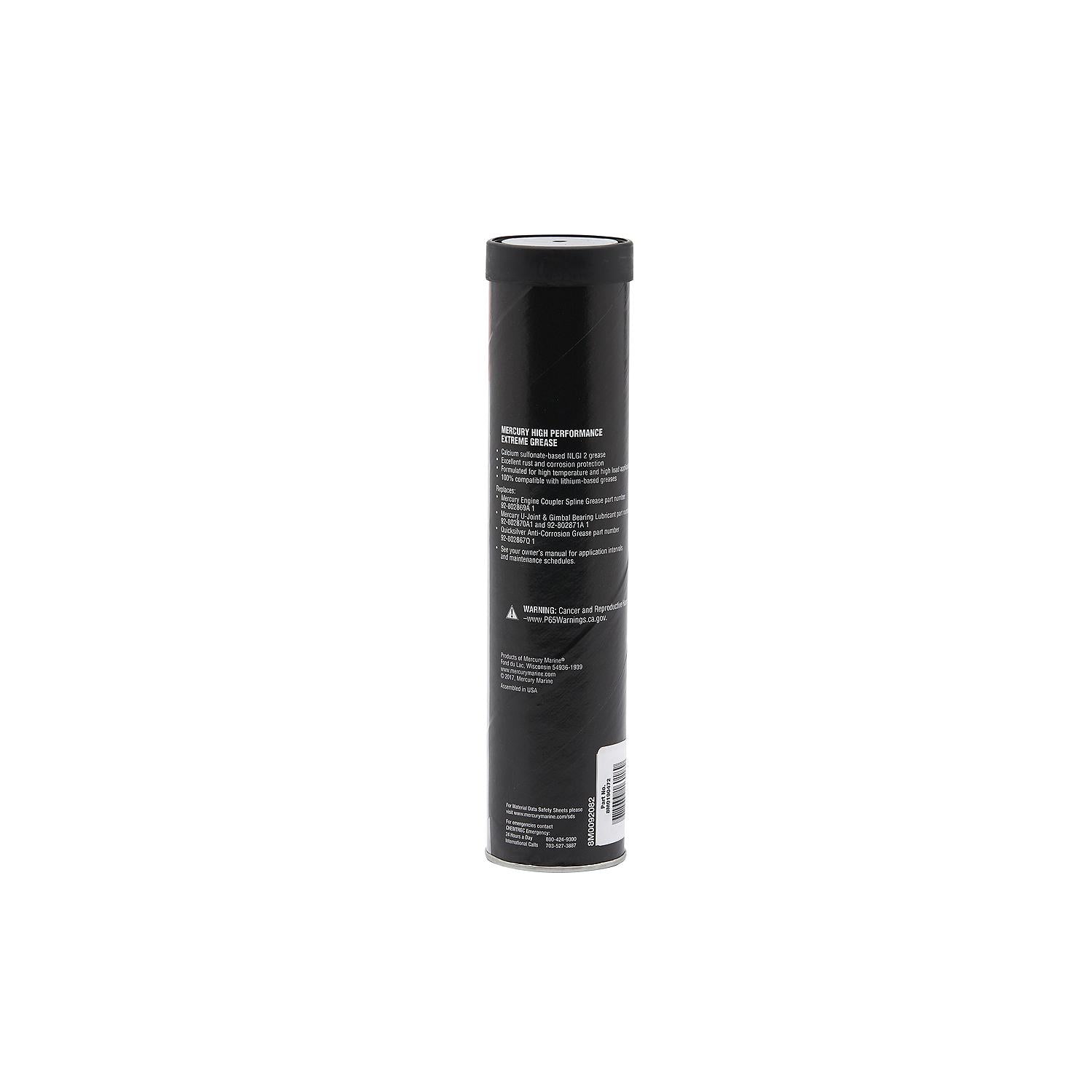 Mercury Precision 8M0190472 High Performance Extreme Grease NLGI 2 14 oz cartridge Back