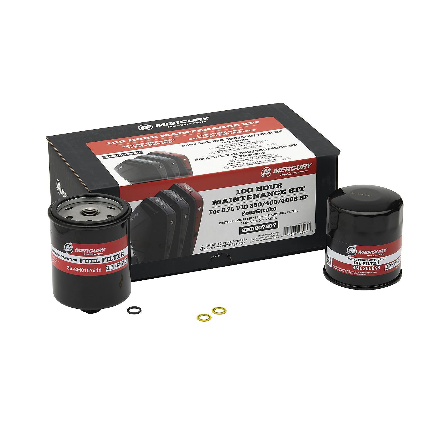 Mercury 8M0207807 100-Hour Maintenance Kit for 5.7L V10 Verado & 350 HP SeaPro