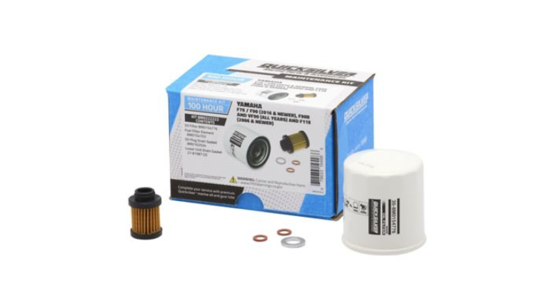 Quicksilver 8M0222222 100 hour maintenance kit for Yamaha F75 F90 F90B VF90 and F115 outboards