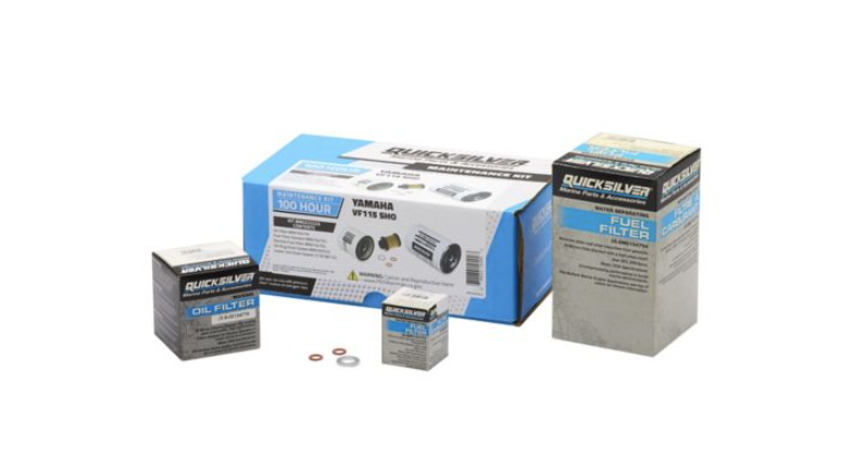 Quicksilver 8M0222223 100 hour maintenance kit for Yamaha VF115 SHO outboards boxes