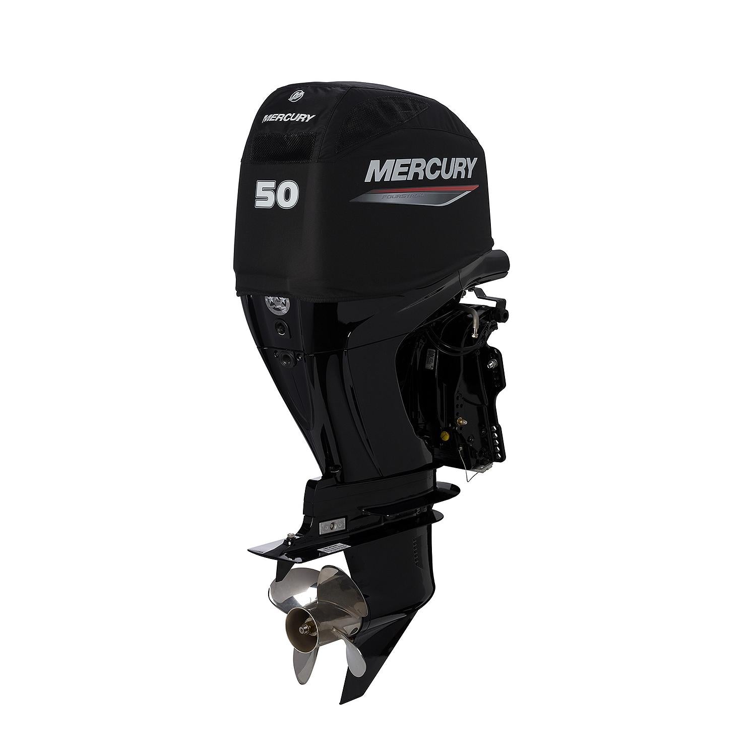 Mercury 8M0228503 black vented splash cover for 50hp FourStroke outboard