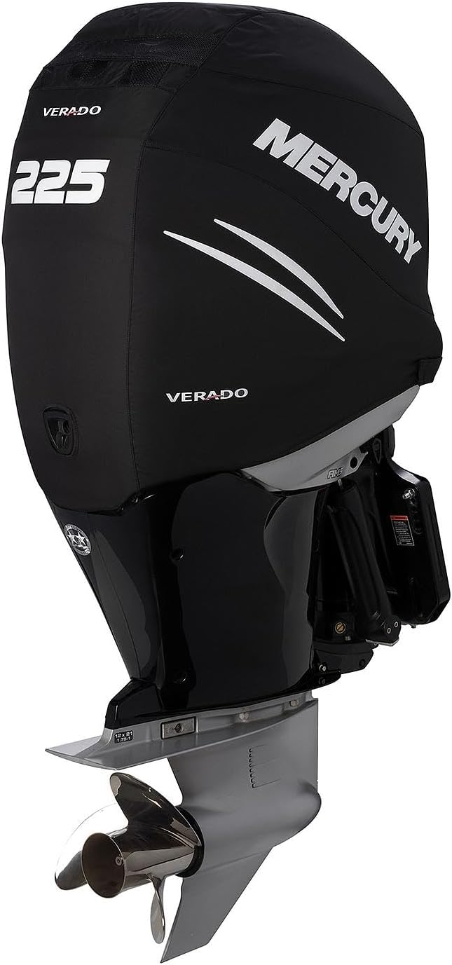 Mercury 8M0228514 black vented engine cover for 225hp Verado L6 outboard