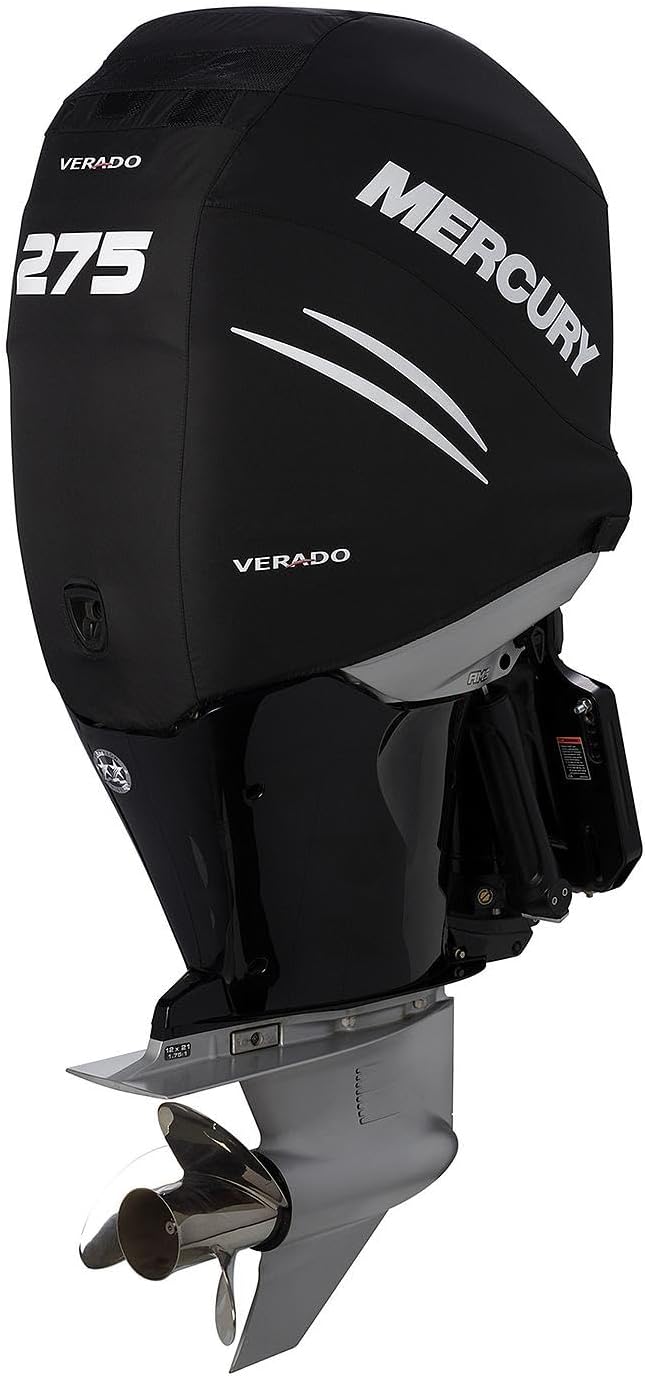 Mercury 8M0228516 black vented engine cover for 275hp Verado L6 outboard