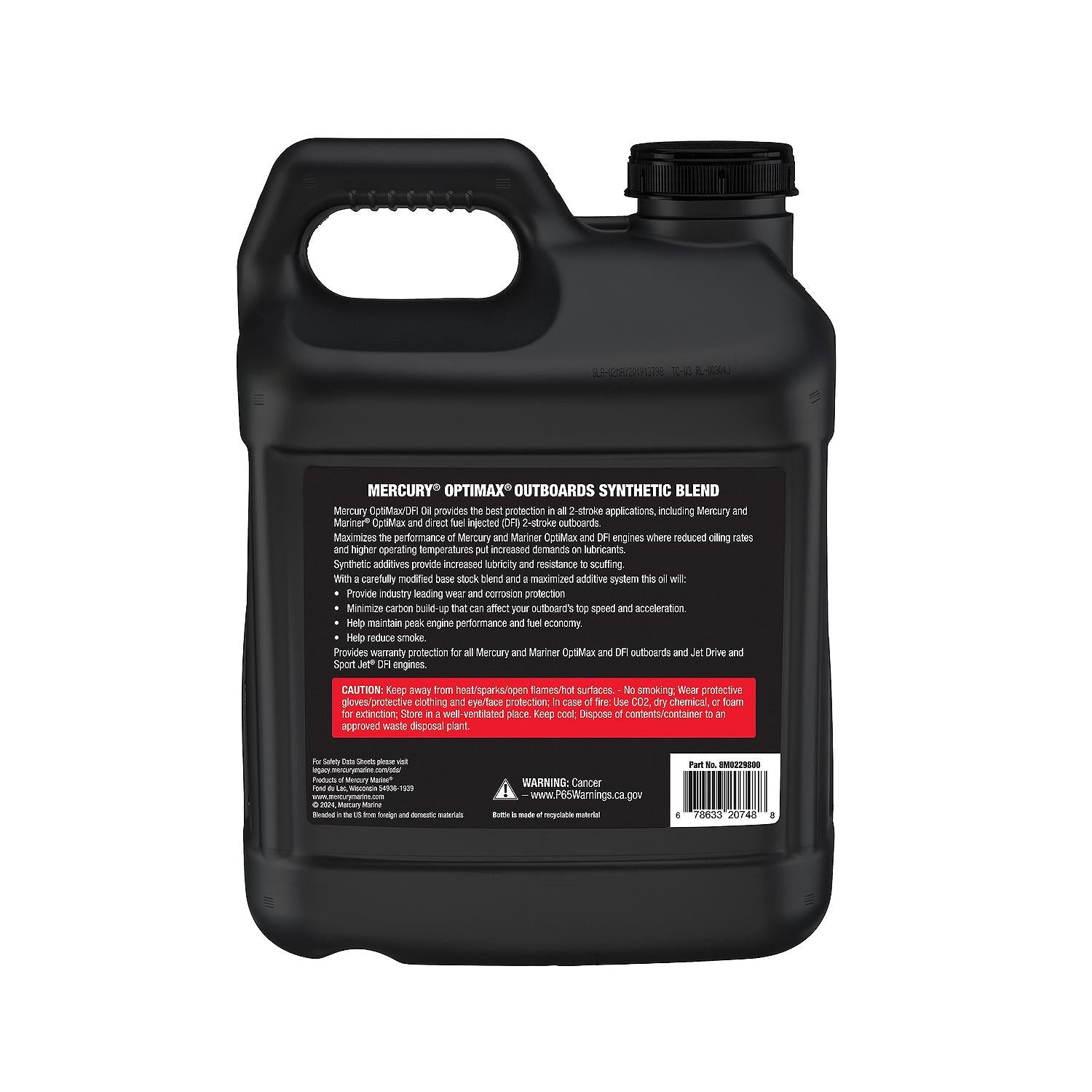 Mercury Performance DFI 2-stroke synthetic blend marine engine oil 2.5 gallons 8M0229800